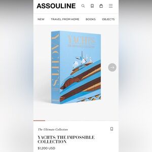 Assouline Yachts: The Impossible Collection - Coffee table book